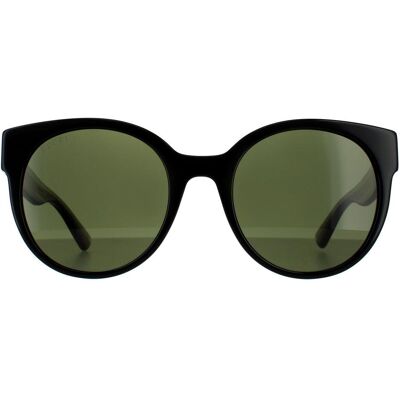 Gucci zonnebril GG0035SN 002 Zwart met groen en rood glittergroen One Size Gucci zonnebril GG0035SN 002 Zwart met groen en rood glittergroen One Size