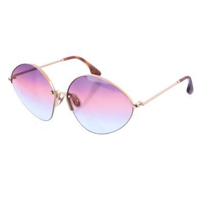 Victoria Beckham VB220S dameszonnebril van ovaal metaal One Size Victoria Beckham VB220S dameszonnebril van ovaal metaal One Size