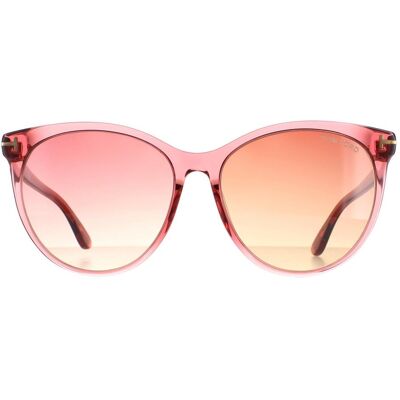 Tom Ford Round Dames Shiny Transparant Antique Pink Pink Gradiënt Maxim FT0787 One Size Tom Ford Round Dames Shiny Transparant Antique Pink Pink Gradiënt Maxim FT0787 One Size