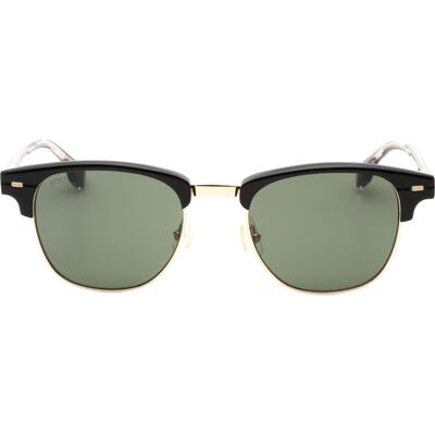 Hugo Boss groene lens zwarte detail gouden zonnebril One Size Hugo Boss groene lens zwarte detail gouden zonnebril One Size