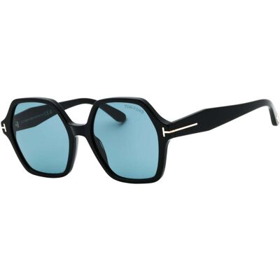 Tom Ford Romy Smoke Hex Lens Glanzende Zwarte Zonnebril One Size Tom Ford Romy Smoke Hex Lens Glanzende Zwarte Zonnebril One Size