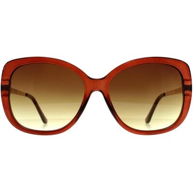 Calvin Klein CK22548S 210 transparant bruin zonnebril met kleurverloop One Size Calvin Klein CK22548S 210 transparant bruin zonnebril met kleurverloop One Size