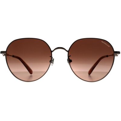 Moncler ML0236-K 34F glanzend licht bronsbruin gradiënt zonnebril One Size Moncler ML0236-K 34F glanzend licht bronsbruin gradiënt zonnebril One Size