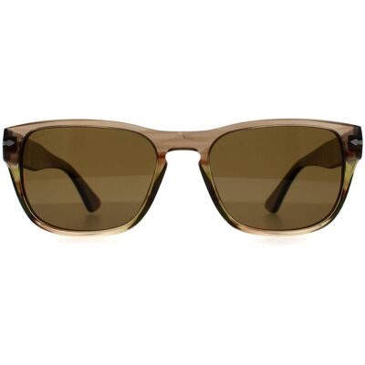 Persol PO3341S 120757 gestreept bruin groen bruin gepolariseerde zonnebril One Size Persol PO3341S 120757 gestreept bruin groen bruin gepolariseerde zonnebril One Size