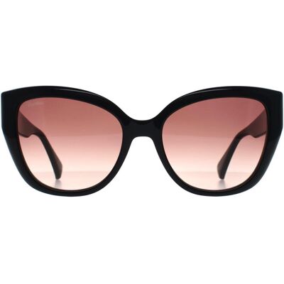Max Mara Cat Eye Womens Shiny Black Smoke Grey Gradient MM0040 Logo 11 One Size Max Mara Cat Eye Womens Shiny Black Smoke Grey Gradient MM0040 Logo 11 One Size