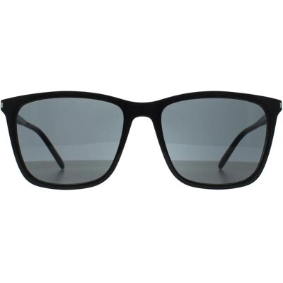Saint Laurent Vierkant Vrouwen Glimmend Zwart Grijs SL 851 One Size Saint Laurent Vierkant Vrouwen Glimmend Zwart Grijs SL 851 One Size