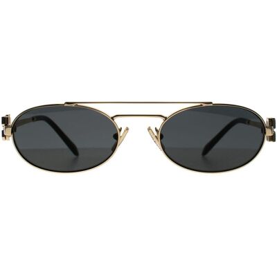 Miu Miu Ovaal Dames Lichtgoud Donkergrijs MU 54ZS One Size Miu Miu Ovaal Dames Lichtgoud Donkergrijs MU 54ZS One Size