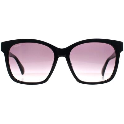 Max Mara Vierkant Dames Glimmend Zwart Rook Grijs Verloop MM0042 Logo9 One Size Max Mara Vierkant Dames Glimmend Zwart Rook Grijs Verloop MM0042 Logo9 One Size