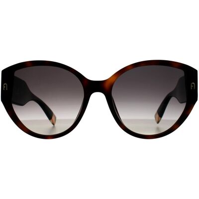 Furla Cat Eye Shiny Dark Havana Smoke Grey Gradient SFU784 voor dames One Size Furla Cat Eye Shiny Dark Havana Smoke Grey Gradient SFU784 voor dames One Size