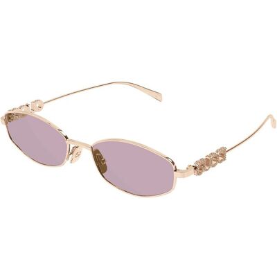 Gucci Zonnebril Goud/Paarse One Size Gucci Zonnebril Goud/Paarse One Size
