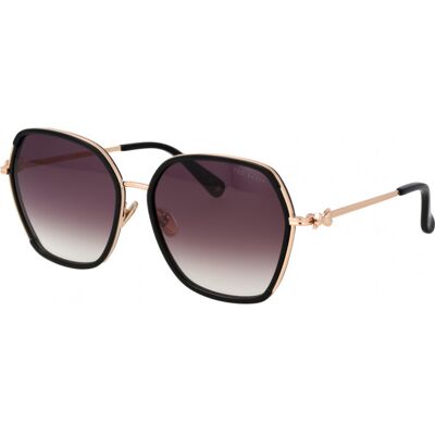 Ted Baker TB1776 Kira 001 glanzend zwart bruin gradiënt zonnebril One Size Ted Baker TB1776 Kira 001 glanzend zwart bruin gradiënt zonnebril One Size
