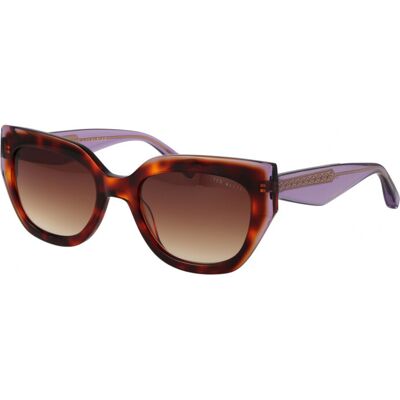 Ted Baker TB1757 Koraal 100 glans klassieke tortoise bruin gradiënt zonnebril One Size Ted Baker TB1757 Koraal 100 glans klassieke tortoise bruin gradiënt zonnebril One Size