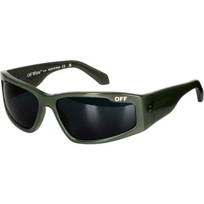 Off-White Off White Kimball rechthoekige zonnebril voor heren (Olijf) One Size Off-White Off White Kimball rechthoekige zonnebril voor heren (Olijf) One Size