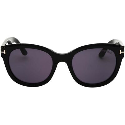 Tom Ford Zonnebril Met Glanzend Zwart Montuur En Rookkleurige Glazen One Size Tom Ford Zonnebril Met Glanzend Zwart Montuur En Rookkleurige Glazen One Size