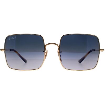 Ray-Ban Square RB1971 914778 gepolijst goud blauw grijs gradiënt gepolariseerde zonnebril One Size Ray-Ban Square RB1971 914778 gepolijst goud blauw grijs gradiënt gepolariseerde zonnebril One Size