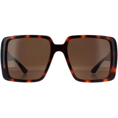 Gucci Vierkant Dames Donker Havana met Goud Donkerbruin GG1692S One Size Gucci Vierkant Dames Donker Havana met Goud Donkerbruin GG1692S One Size