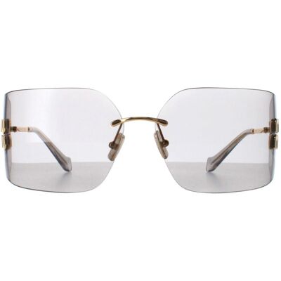 Miu Miu MU54YS 5AK30B gouden lichtgrijze zonnebril One Size Miu Miu MU54YS 5AK30B gouden lichtgrijze zonnebril One Size