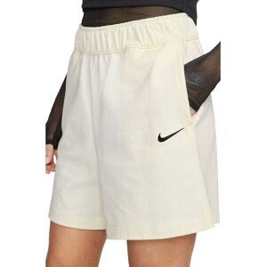 Nike Creme Shorts - Hoge Taille, Elastisch, Losse Pasvorm - Shorts Nike Creme Shorts - Hoge Taille, Elastisch, Losse Pasvorm - Shorts