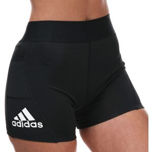 Women's adidas Techfit 3 Inch Short Tights in Black-White 32 Women's adidas Techfit 3 Inch Short Tights in Black-White 32