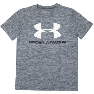 Boy's Under Armour Junior UA Tech Branded Reflective T-Shirt in Grey 7-8J / 122-128cm Boy's Under Armour Junior UA Tech Branded Reflective T-Shirt in Grey 7-8J / 122-128cm