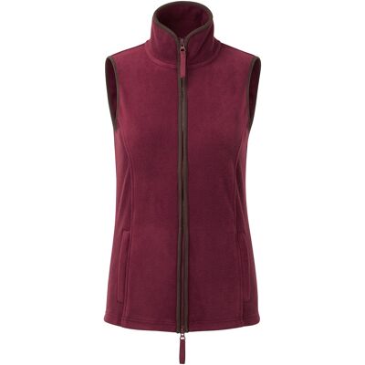 Premier Dames/dames Artisan Fleece Gilet (Bourgogne/Bruin) L Premier Dames/dames Artisan Fleece Gilet (Bourgogne/Bruin) L
