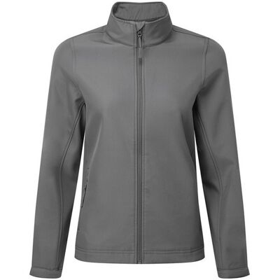 Premier Dames/Dames Windchecker Gerecycled Printable Soft Shell Jacket (Donkergrijs) 2XL Premier Dames/Dames Windchecker Gerecycled Printable Soft Shell Jacket (Donkergrijs) 2XL