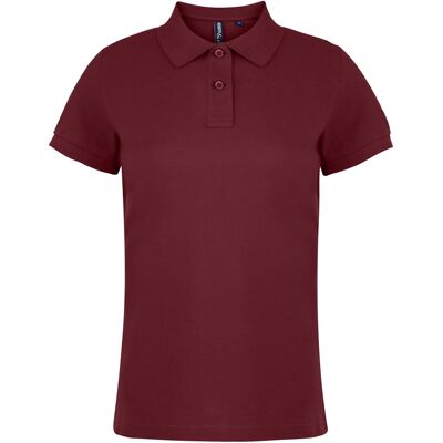 Asquith & Fox Dames/dames Poloshirt met korte mouwen en effen mouwen (Bourgondië) XS Asquith & Fox Dames/dames Poloshirt met korte mouwen en effen mouwen (Bourgondië) XS