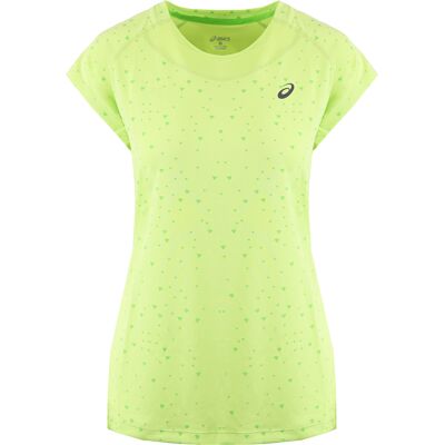 Asics Groen Kort Mouw T-Shirt met Ronde Hals - T-Shirt Asics Groen Kort Mouw T-Shirt met Ronde Hals - T-Shirt