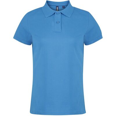 Asquith & Fox Dames/dames Poloshirt met korte mouwen en effen mouwen (Saffier) L Asquith & Fox Dames/dames Poloshirt met korte mouwen en effen mouwen (Saffier) L