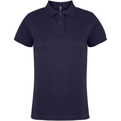 Asquith & Fox Dames/dames Poloshirt met korte mouwen en effen mouwen (Marine) 2XL Asquith & Fox Dames/dames Poloshirt met korte mouwen en effen mouwen (Marine) 2XL