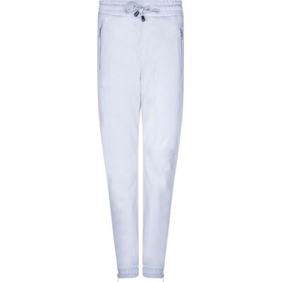 Infinity Leather Dames Nappa Witte Lederen Hoge Taille Broek - Casual Infinity Leather Dames Nappa Witte Lederen Hoge Taille Broek - Casual