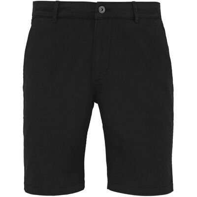 Asquith & Fox Heren Casual Chino Shorts (Zwart) 3XL Asquith & Fox Heren Casual Chino Shorts (Zwart) 3XL