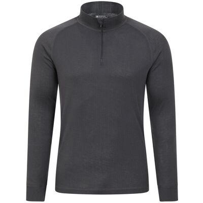 Mountain Warehouse Heren Talus Zip Neck Thermo Top met lange mouwen (Grijs) 2XL Mountain Warehouse Heren Talus Zip Neck Thermo Top met lange mouwen (Grijs) 2XL