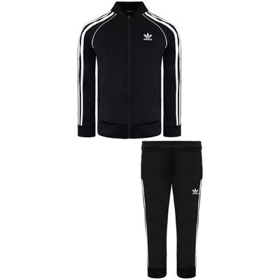 Adidas Trainingspak Zwart/Wit 4-5J / 104-110cm Adidas Trainingspak Zwart/Wit 4-5J / 104-110cm
