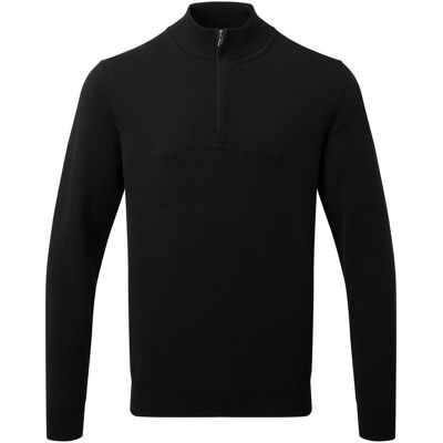 Asquith & Fox Heren Katoenen Blend Sweatshirt met ritssluiting (Zwart) 2XL Asquith & Fox Heren Katoenen Blend Sweatshirt met ritssluiting (Zwart) 2XL