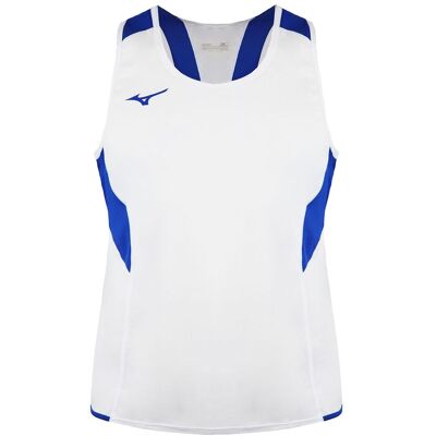 Mizuno Team Authentic Kinder Wit/Blauw Singlet Vest 2XL Mizuno Team Authentic Kinder Wit/Blauw Singlet Vest 2XL