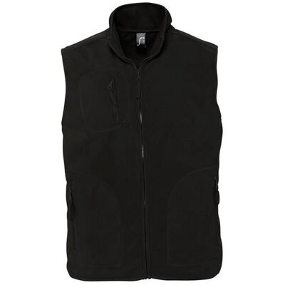 SOLS Volwassen uniseks fleece vest van Noorwegen (Zwart) 2XL SOLS Volwassen uniseks fleece vest van Noorwegen (Zwart) 2XL