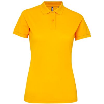 Asquith & Fox Dames/dames Performance Blend Poloshirt met korte mouwen (Zonnebloem) XL Asquith & Fox Dames/dames Performance Blend Poloshirt met korte mouwen (Zonnebloem) XL