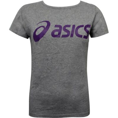 Asics Dames Sport Logo T-Shirt Casual Hardlopen Fitness - T-Shirt - 122863 0714 - Grijs Asics Dames Sport Logo T-Shirt Casual Hardlopen Fitness - T-Shirt - 122863 0714 - Grijs