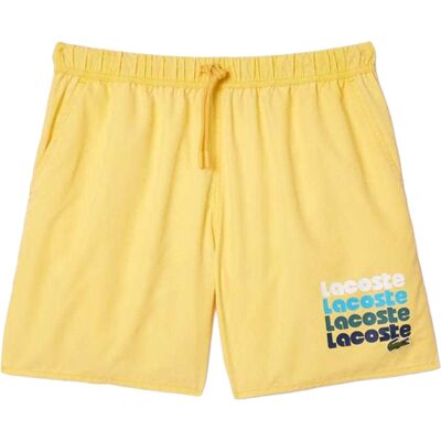 Lacoste Herenzwembroek gewassen halflang (Geel) S Lacoste Herenzwembroek gewassen halflang (Geel) S