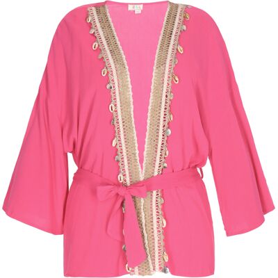 IZIA Kimono Dames roze XL IZIA Kimono Dames roze XL