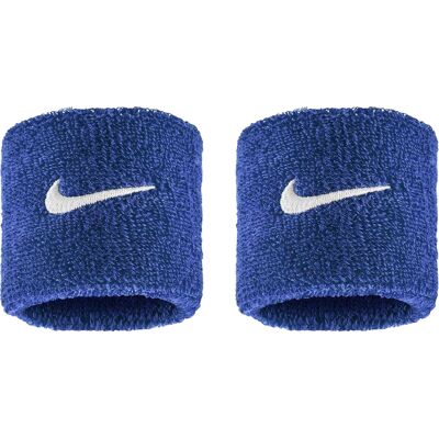 Nike Klassiek Swoosh polsbandje (Set van 2) (Koningsblauw/Wit) One Size Nike Klassiek Swoosh polsbandje (Set van 2) (Koningsblauw/Wit) One Size