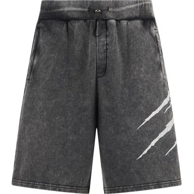 Plein Sport Washed Shorts Crackle Scratch L Plein Sport Washed Shorts Crackle Scratch L