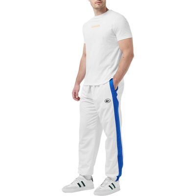 Lacoste Rechte trainingsbroek voor heren met streep aan de zijkant (Wit) XL Lacoste Rechte trainingsbroek voor heren met streep aan de zijkant (Wit) XL