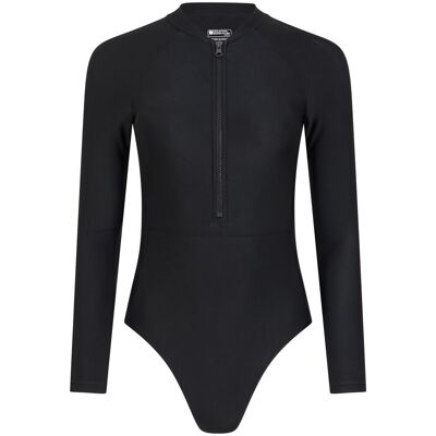 Mountain Warehouse Dames/Dames Surfer Eendelig Zwempak Met Lange Mouwen (Jet Zwart) 46 Mountain Warehouse Dames/Dames Surfer Eendelig Zwempak Met Lange Mouwen (Jet Zwart) 46