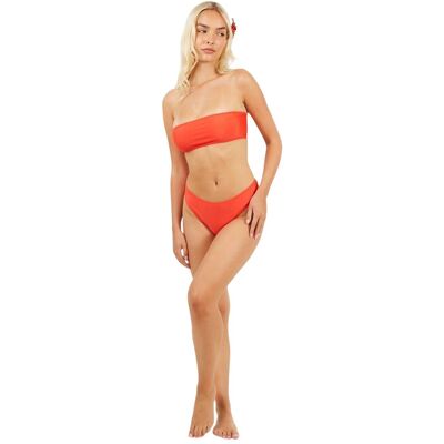 Brave Soul Bikinibroekjes met middelhoge taille voor dames (Rood) 36 Brave Soul Bikinibroekjes met middelhoge taille voor dames (Rood) 36