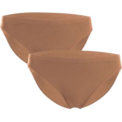 Wolford Naadloze bikinibroekjes voor dames (set van 2) (Macchiato) 36 Wolford Naadloze bikinibroekjes voor dames (set van 2) (Macchiato) 36