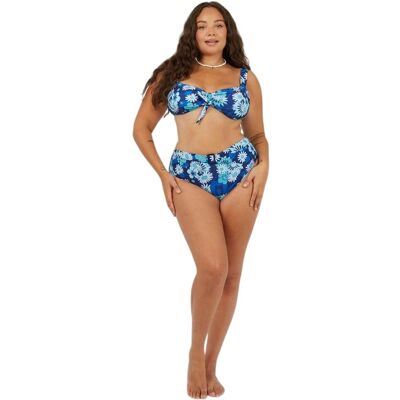 Brave Soul Bikinibroekjes met all-overprint en hoge taille voor dames (Blauw) 52 Brave Soul Bikinibroekjes met all-overprint en hoge taille voor dames (Blauw) 52