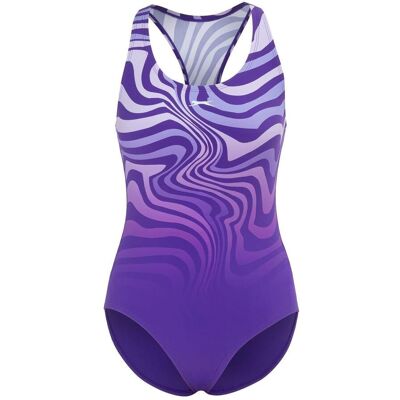 Slazenger Eendelig badpak met golfpatroon voor dames (Paars) 36 Slazenger Eendelig badpak met golfpatroon voor dames (Paars) 36
