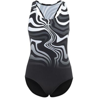 Slazenger Eendelig badpak met golfpatroon voor dames (Zwart, Wit) 38 Slazenger Eendelig badpak met golfpatroon voor dames (Zwart, Wit) 38
